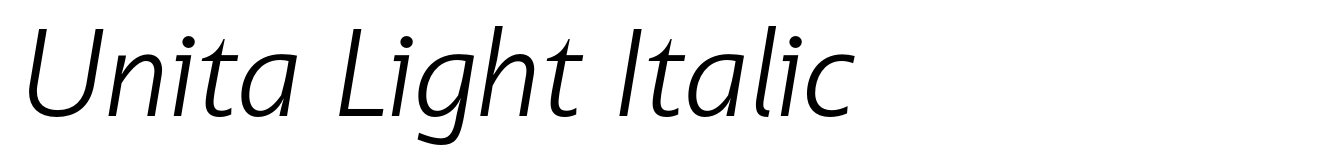 Unita Light Italic